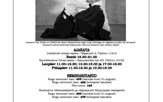 Leonard van Kuijk (4.dan) - aikido seminar - september 2013