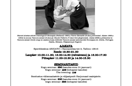 Marcel Mutsaarts (4.dan) aikido seminar - veebruar 2014